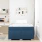 Preview: Bettrahmen mit Matratze Blau 120 x 200 cm Stoff