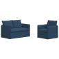 Preview: Sofa 120cm 2 pcs Blau Metall