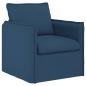 Preview: Sofa 120cm 2 pcs Blau Metall