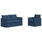 Preview: Sofa 140cm 2 pcs Blau Metall