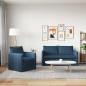 Preview: Sofa 140cm 2 pcs Blau Metall
