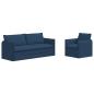 Preview: Sofa Set 2 stk. Blau Stoff