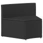 Preview: Sofa Set 2 stk. Schwarz Massives Akazienholz und Poly Rattan