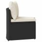 Preview: Sofa Set 2 stk. Schwarz Massives Akazienholz und Poly Rattan