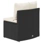 Preview: Sofa Set 2 stk. Schwarz Massives Akazienholz und Poly Rattan