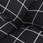 Preview: Palettenkissen Schwarz Karomuster 80x80x12 cm Stoff