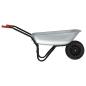 Preview: Schubkarre Silber und Schwarz 133 x 62,5 x 58 cm Stahl