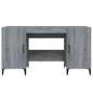 Preview: Schreibtisch Grau Sonoma 140x50x75 cm Holzwerkstoff