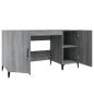 Preview: Schreibtisch Grau Sonoma 140x50x75 cm Holzwerkstoff