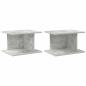 Preview: ARDEBO.de - Nachttisch 2 pcs Beton Grau 40 x 30 x 25 cm Holzwerkstoff