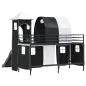 Preview: Kinderloftbett Schwarz 74,5 x 190 cm Metall