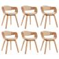 Preview: Esszimmerstühle 6 Stk. Bugholz und Kunstleder