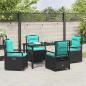 Preview: Garten Essgruppe 5 pcs Schwarz Poly-Rattan