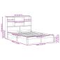 Preview: Bücherregal Bettgestell mit Kopfteil Wachsbraun 140 x 200 cm