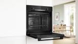 Preview: Bosch HBA510BA3 Serie 2 EEK: A Einbaubackofen, 71 L, 60 cm breit, 3D-Heißluft, Drehwähler, schwarz