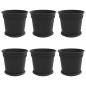 Preview: Blumentöpfe 6 pcs Schwarz Ø 19 x 16 cm Kunststoff