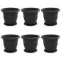 Preview: Blumentöpfe 6 pcs Schwarz Ø 26 x 21,5 cm Kunststoff