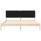 Preview: Bettgestell mit gepolstertem Kopfteil Schwarz 200 x 200 cm