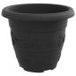 Preview: Runder Blumentopf 6 pcs Schwarz Ø 26 x 21,5 cm Kunststoff