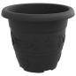 Preview: Runder Blumentopf 24 pcs Schwarz Ø 26 x 21,5 cm Kunststoff