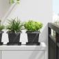 Preview: ARDEBO.de - Quadratischer Blumentopf 6 pcs Schwarz 43 x 43 x 33,5 cm
