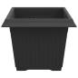 Preview: ARDEBO.de - Quadratischer Blumentopf 6 pcs Schwarz 43 x 43 x 33,5 cm
