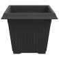 Preview: ARDEBO.de - Quadratischer Blumentopf 6 pcs Schwarz 43 x 43 x 33,5 cm