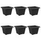 Preview: Quadratischer Blumentopf 6 pcs Schwarz 43 x 43 x 33,5 cm