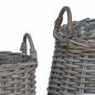 Preview: Blumentopf Körbchen mit Speicher 2 pcs Grau Lacak Rattan