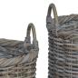Preview: Blumentopfkorb mit Speicher 3 pcs Grau Kubu Rattan