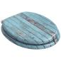 Preview: ARDEBO.de - Toilettensitz Blau 43,8 x 37,8 cm MDF-Platte