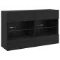 Preview: TV-Wandschrank Schwarz Eichen-Optik 98,5 x 30 x 60,5 cm