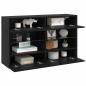 Preview: TV-Wandschrank Schwarz Eichen-Optik 98,5 x 30 x 60,5 cm