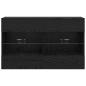 Preview: TV-Wandschrank Schwarz Eichen-Optik 98,5 x 30 x 60,5 cm