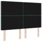 Preview: LED Kopfteil mit LED-Lichtleisten Dunkelgrün 144 cm Polyester
