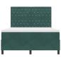 Preview: Boxspringbett mit Matratze Dunkelgrün 140 x 190 cm Stoff
