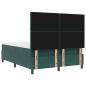 Preview: Boxspringbett mit Matratze Dunkelgrün 140 x 190 cm Stoff