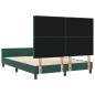 Preview: Boxspringbett mit Kopfteil Dunkelgrün 140 x 190 cm Samt