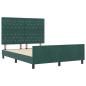 Preview: Boxspringbett mit Kopfteil Dunkelgrün 140 x 190 cm Samt