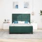 Preview: Boxspringbett mit Kopfteil Dunkelgrün 140 x 200 cm Samt