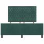 Preview: Boxspringbett mit Kopfteil Dunkelgrün 140 x 200 cm Samt