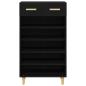 Preview: Schuhschrank mit Regal Schwarz Eichen-Optik 60 x 35 x 105 cm