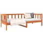 Preview: Bettrahmen Wachsbraun 90 x 190 cm Massives Kiefernholz
