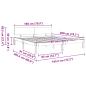 Preview: Bettrahmen Wachsbraun 180 x 200 cm Massives Kiefernholz