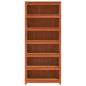 Preview: Bücherregal Wachsbraun 80 x 35 x 183 cm Massives Kiefernholz