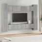 Preview: ARDEBO.de - 10-tlg. TV-Schrank-Set Grau Sonoma Holzwerkstoff