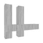 Preview: 7-tlg. TV-Schrank-Set Grau Sonoma Holzwerkstoff