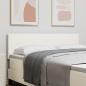 Preview: LED Kopfteil mit LED-Lichtleisten Creme 160 cm Polyester