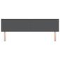 Preview: LED Kopfteil mit LED-Lichtleisten Dunkelgrau 180 cm Polyester
