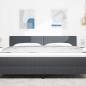 Preview: LED Kopfteil mit LED-Lichtleisten Dunkelgrau 180 cm Polyester